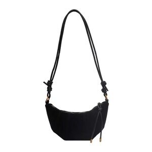 Black suede style fashion bag